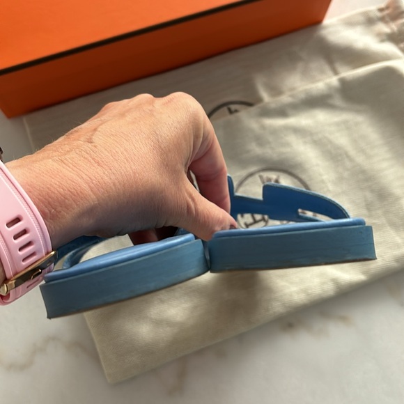 Hermès Oran Bleu Cameo size 37 ½ - Picture 4 of 6